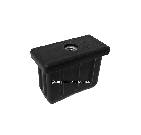 Bucha para tubo 20x40 mm com rosca 1/4" Preto - Kit com 12 unidades
