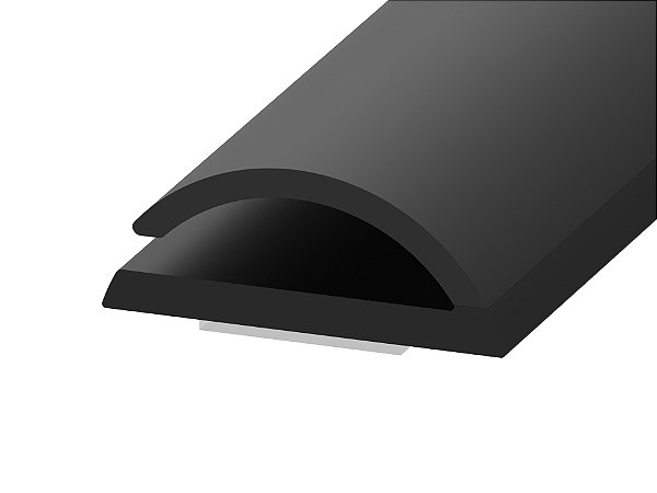 Vedação Dupla Face 10mm Preto – Rolo com 50m e Fita Colante para Aplicação Rápida