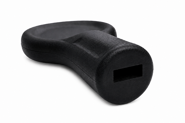 Puxador Flange Chato Preto para Cadeira – Kit com 12 Unidades