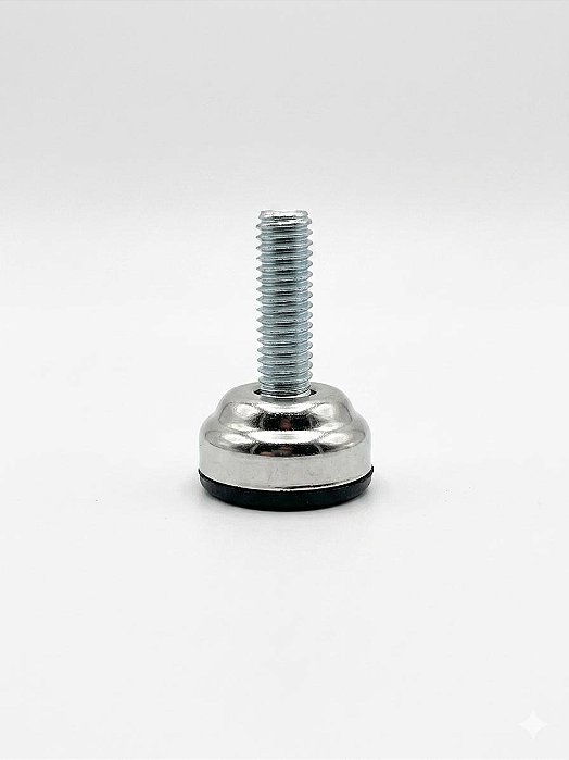 Sapata Niveladora Niquelada 20mm – Rosca 1/4” x 3/4” | Kit com 100 Unidades de Alto Acabamento