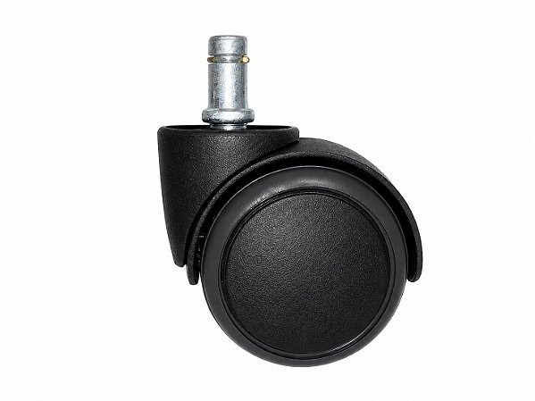 Rodízio para Cadeira Pino 11mm Preto/Grafite - KIT 5 UND - Silencioso, Emborrachado e Resistente