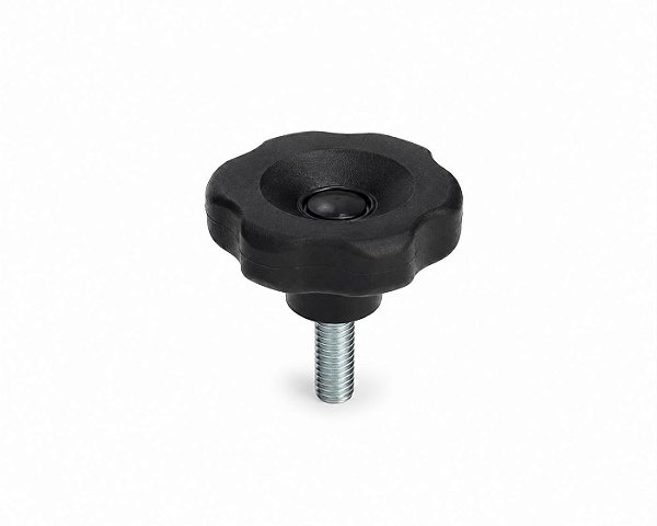 Manípulo Plástico Redondo 3/8" com Parafuso 1" - KIT 12 peças