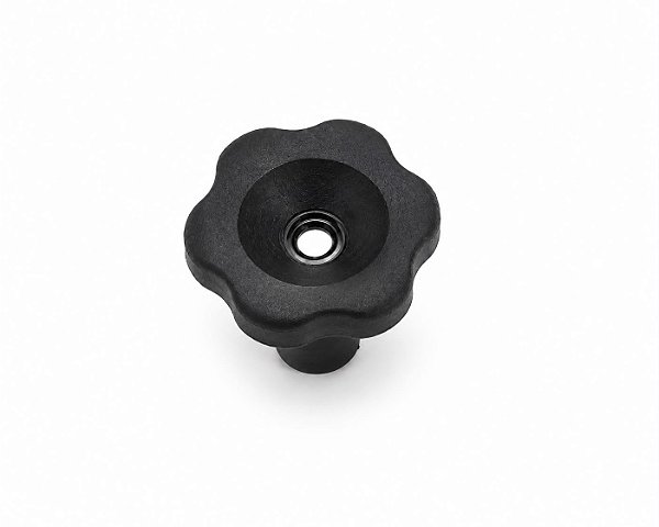 Manípulo Plástico Redondo 1/4" com Rosca Interna - KIT 12 peças