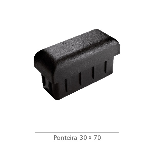 Ponteira Interna 30x70mm para Tubo Metalon – Kit 100 Peças