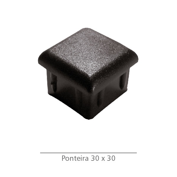 Ponteira Interna 30x30mm para Tubo Metalon – Kit 100 Peças