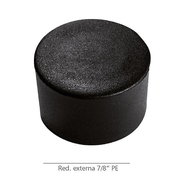 Ponteira Externa 7/8" para Tubo Metalon em PE – Kit 100 Peças