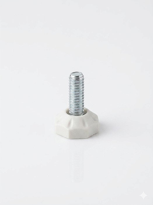 Sapata niveladora plástica 18mm rosca 1/4" x 3/4" - KIT 100 peças