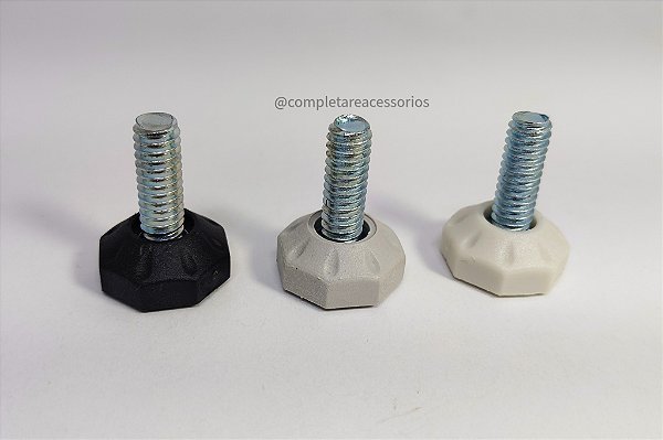 Sapata Niveladora Plástica 18mm – Rosca 1/4” x 3/4” | Kit com 100 Unidades Econômicas e Funcionais