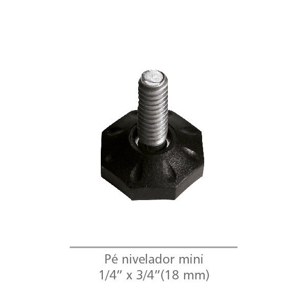 Sapata Niveladora Plástica 18mm – Rosca 1/4” x 3/4” | Kit com 100 Unidades Econômicas e Funcionais
