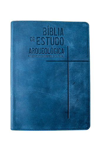 Bíblia de Estudo Arqueológica (Capa Couro Azul)