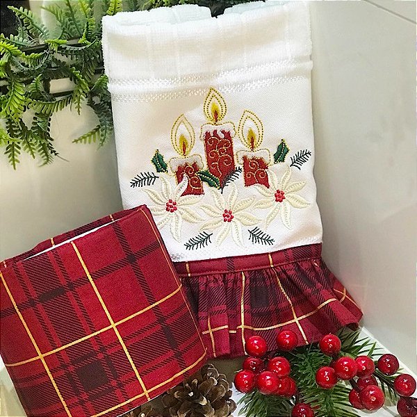 Kit Lavabo - Velas Natal