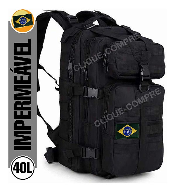 Mochila Militar Tática Tamanho Ideal 40 Litros Impermeável