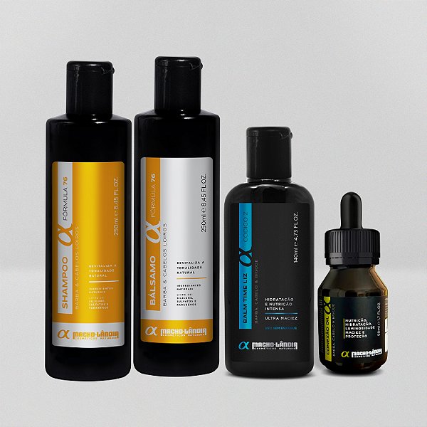 KIT GALEGO RITUAL COMPLETO 76 –  SHAMPOO + BÁLSAMO + BALM TIME LIZ +  CONEXÃO OIL