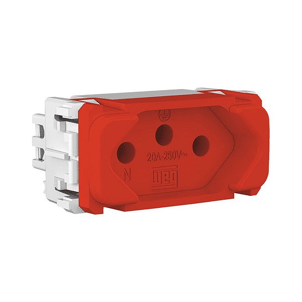 MODULO TOMADA COMPOSE 2P T 10 A VERMELHO WEG