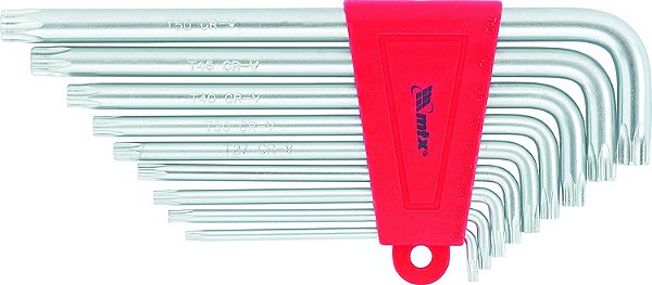 JOGO CHAVE HEXAGONAIS TORX LONGA T10 T50 MTX