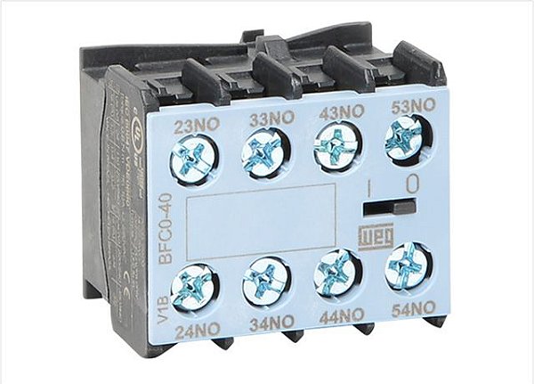 BLOCO CONTATO AUXILIAR FRONTAL BFCO40 4NA WEG