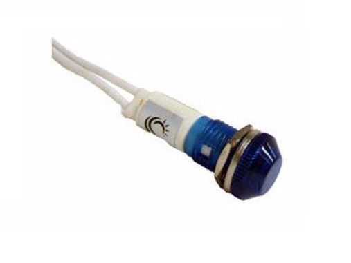 SINALEIRO LK10 OLHO DE BOI AZUL COM RABICHO 220V LUKMA 16029
