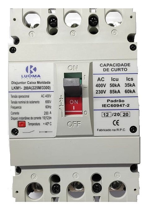 DISJUNTOR CAIXA MOLDADA LKM 200A LUKMA