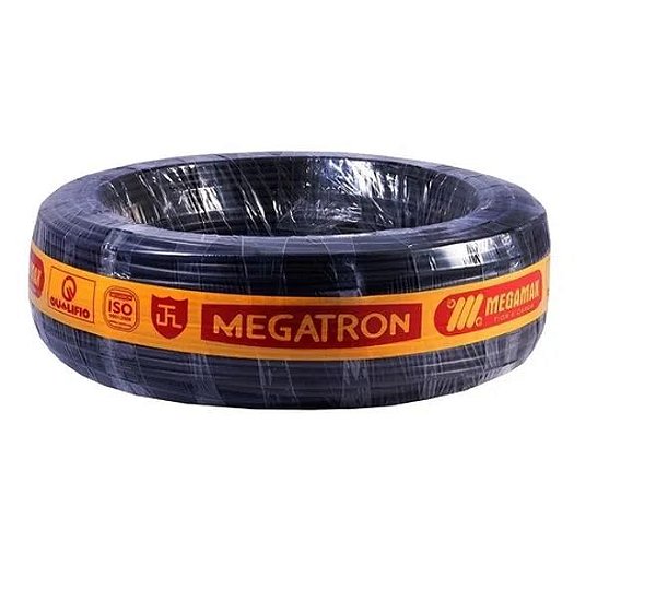Cabo PP Flexível 3 X 4,00mm de 100m PRETO MEGATRON