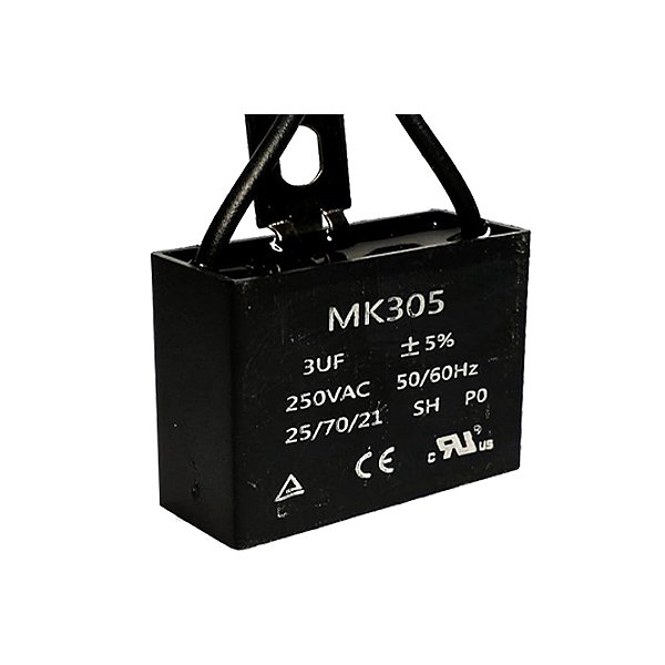 CAPACITOR POLIPROPILENO 3X250V - QUADRADO MK305