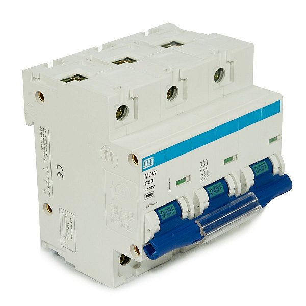 Mini Disjuntor Tripolar MDW-C80A WEG