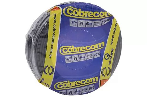 Cabo Flexível 4,0mm² Preto ( 100 metros ) COBRECOM