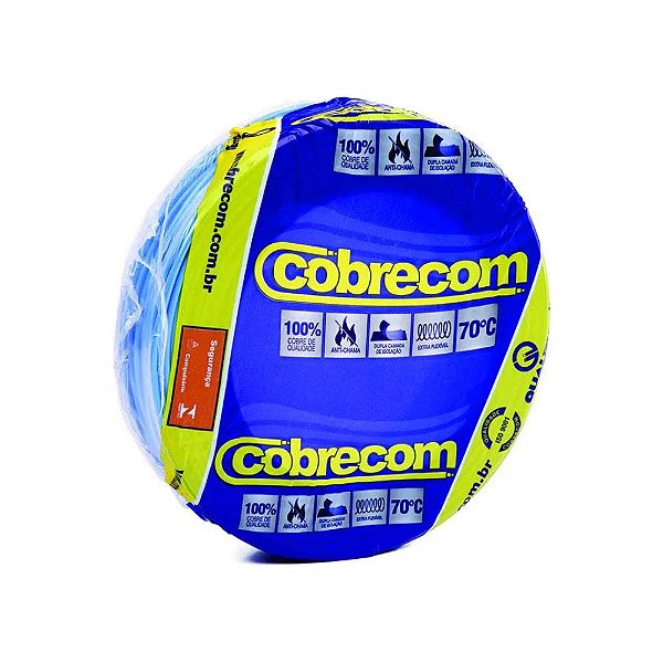 Cabo Flexível 4,0mm² Azul ( 100 metros ) COBRECOM