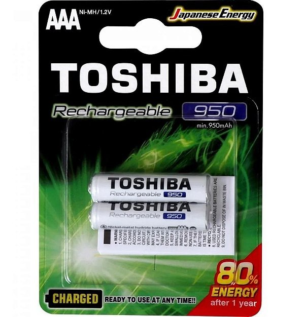 PILHA REC AAA 950MAH TOSHIBA TNH C/2