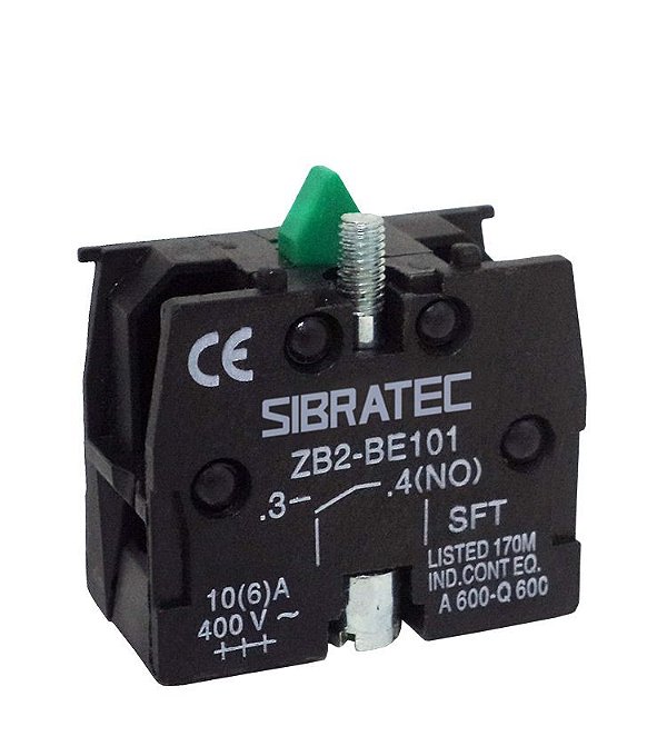 Bloco de Contato ZB2-BE101 com 1NA (verde) SIBRATEC
