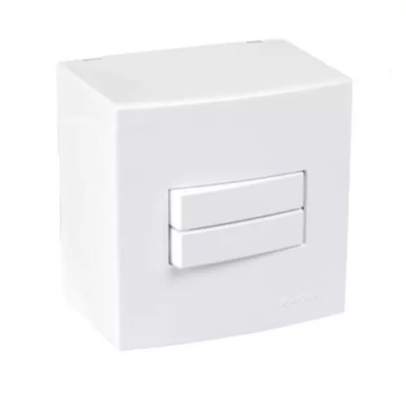 CAIXA SISTEMA X SOBREPOR 75X75 C/ 1 INT DUPLO SIMPLES  SLEEK MARGIRIUS