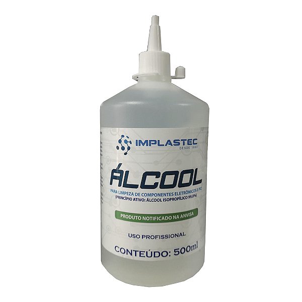 Álcool Isopropanol 500ml IMPLASTEC