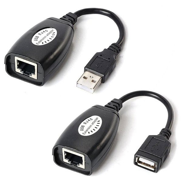 Adaptador Extensor USB Via RJ45 Cabo de Rede LOTUS