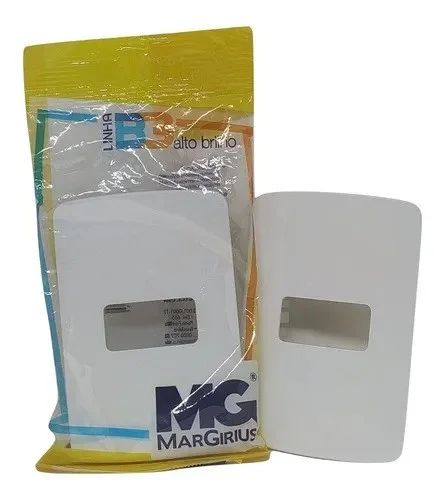 PLACA 4X2 1 POSTO HORIZ BR COM SUPORTE B3 MARGIRIUS