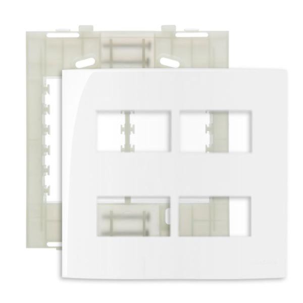 PLACA 4X4 4 POSTOS SEPARADO C/ SUPORTE SLEEK MARGIRIUS
