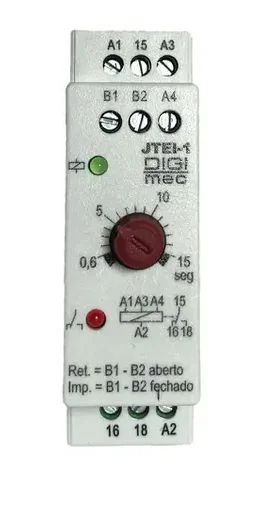 JTEI-1 RELE TEMPO 5S 110/220V 24V RETARDO ENERGIZAÇÃO DIGIMEC