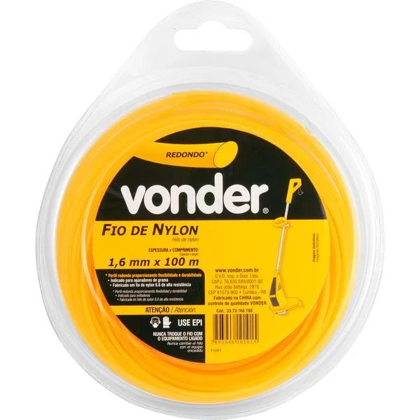 Fio De Nylon 1,6MMX100M Redondo Vonder