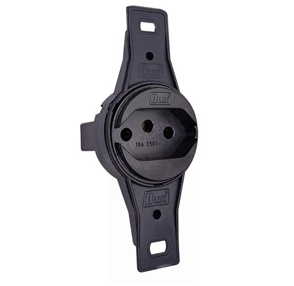 TOMADA 2P T 10A S/PL PT- BLUX