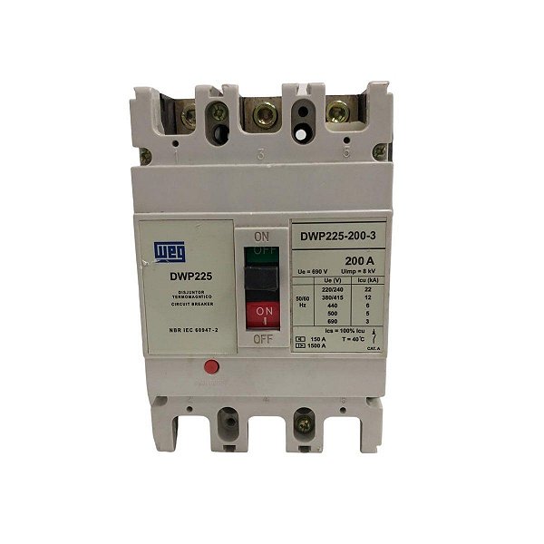 DISJUNTOR CAIXA MOLDADA DWP225-200-3 200A 3P WEG