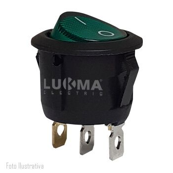 CHAVE GANG. REDONDA LK1-5-101N ON-OFF VD ILUM.LUKMA