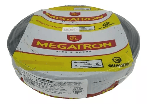 Cabo Eletrico Flexivel 2,5mm 750v Com 100 Metros Megatron