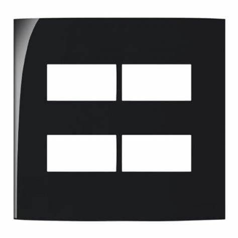 PLACA 4X4 4 POSTOS SEPARADO C/ SUPORTE EBONY CLEAN MARGIRIUS