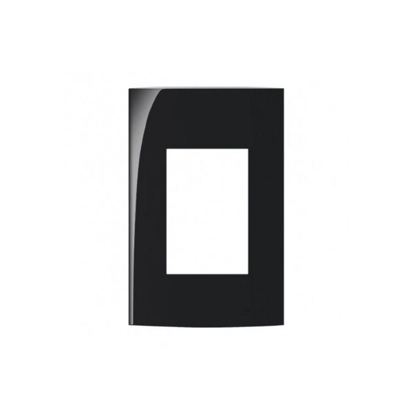 PLACA 4X2 3 POSTOS C/SUPORTE EBONY CLEAN MARGIRIUS