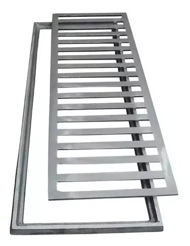 Ralo Linear Grelha Alumínio 20x50cm C Porta Grelha (suporte).