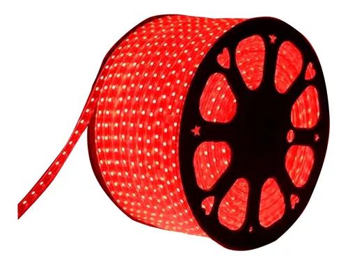 MANGUEIRA LED REDONDA VERMELHA 127V
