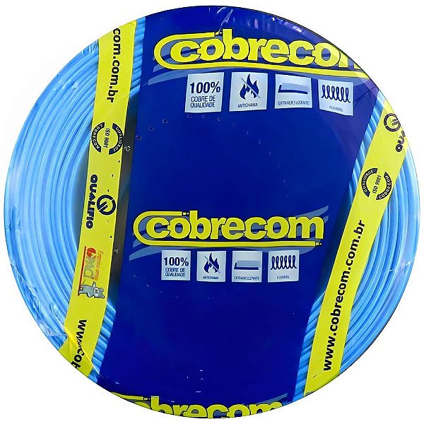 Cabo Flexivel 4mm Azul 750v  100 Metros Cobrecom