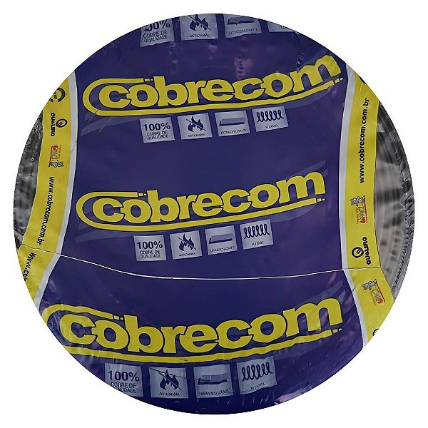 CABO FLEXIVEL 4MM PRETO 750V   COBRECOM