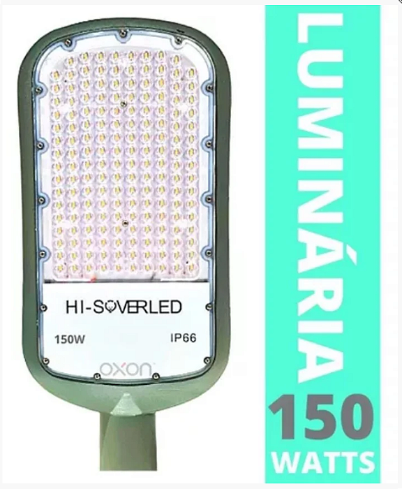 LUMINARIA LED 150W PARA POSTE HI SOVERLED KIT COM 2 PCS