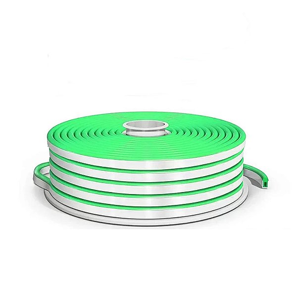 MANGUEIRA - FITA NEON LED 12V 10W 50 METROS VERDE BLINDADA - SEM FONTE