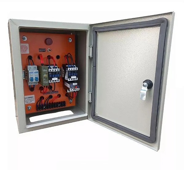 PAINEL PARTIDA BOMBA MONOFÁSICO COMPLETO PDMC 220V 2CV LUKMA