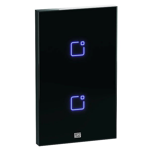 INTERRUPTOR TOUCH 2 BOTOES WI-FI RF  PRETO